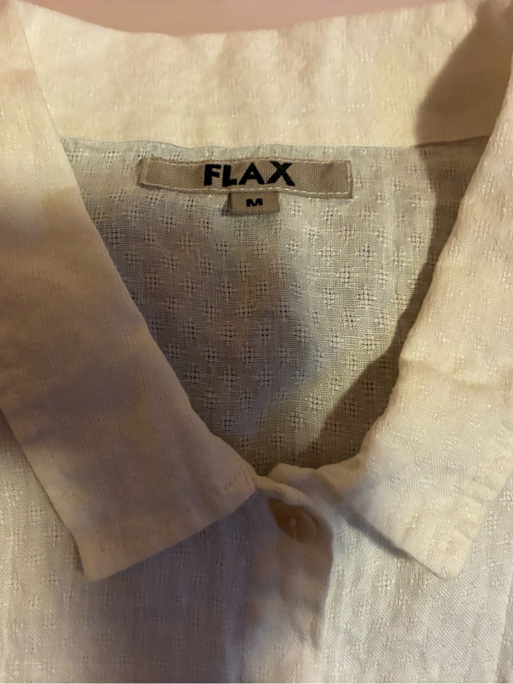 Flax Creamy Ivory Linen Button-Up Shirt - Picture 2 of 4